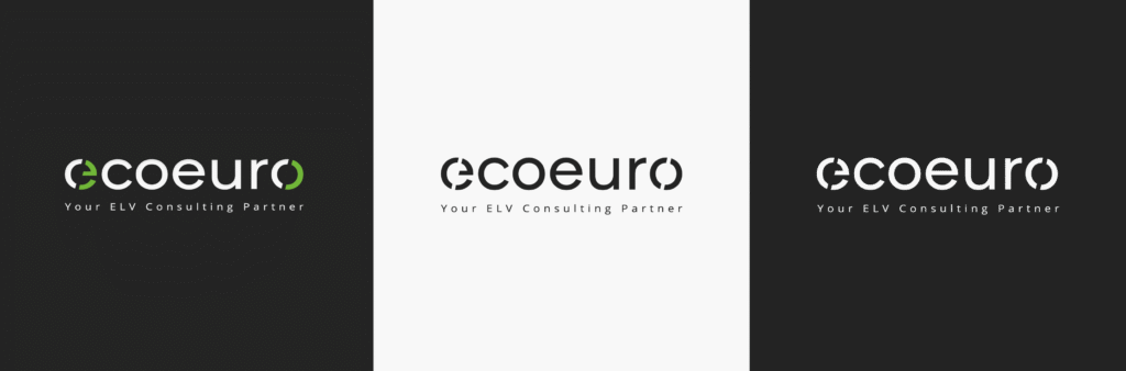 Tre versioni del nuovo logo: a sinistra la versione in negativo, al centro la versione monocromatica in nero, a destra la versione monocromatica in bianco.