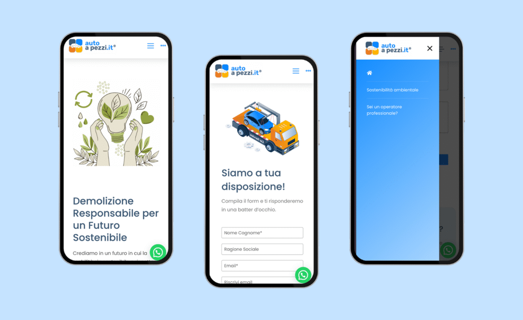 Alcune schermate da mobile